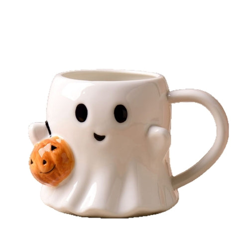 Bicchiere Halloween Zucca e Fantasma - Tazza Acqua Creativa Carina
