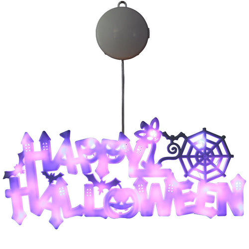 Luce Decorativa Halloween LED per Porta - Targhetta Pendente Luminosa