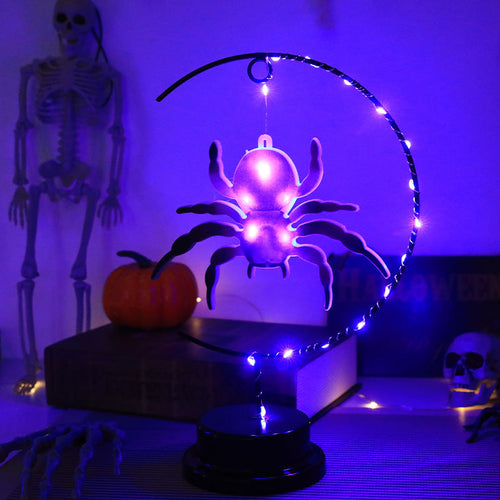 Lampada Halloween Strega LED in Ferro Battuto - Decorazione Atmosfera