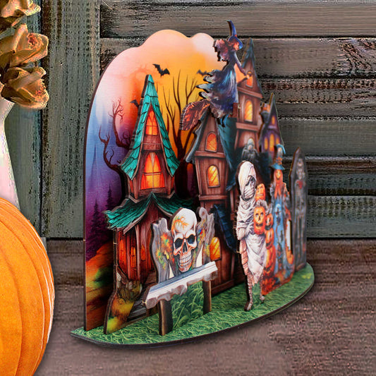 Set Villaggio Decorativo Halloween Spooky Village - Decorazione Tavola