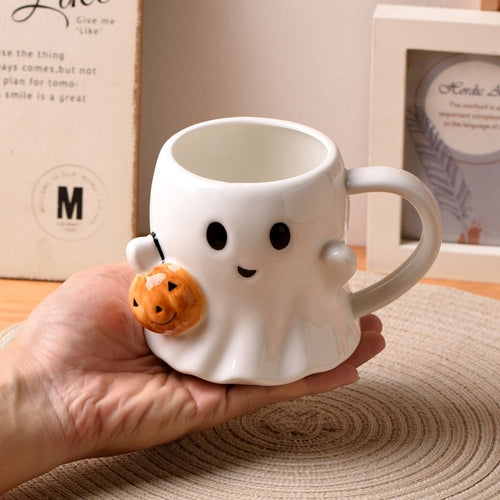 Bicchiere Halloween Zucca e Fantasma - Tazza Acqua Creativa Carina