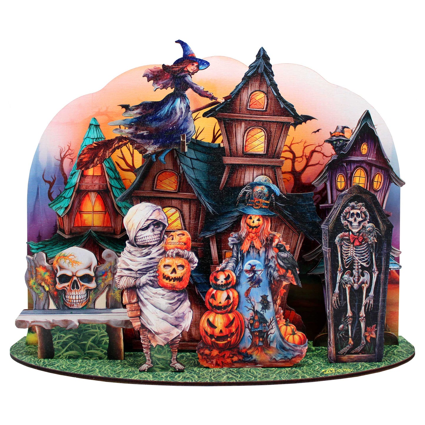 Set Villaggio Decorativo Halloween Spooky Village - Decorazione Tavola