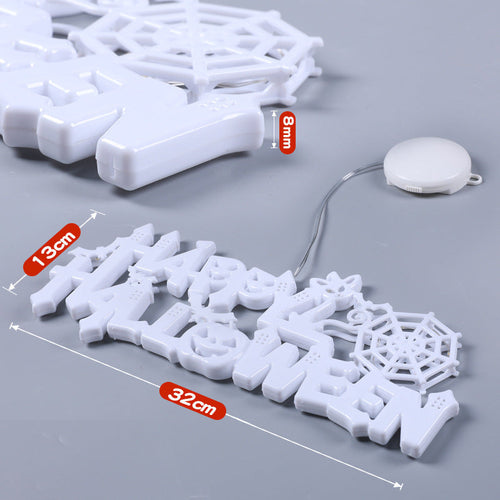 Luce Decorativa Halloween LED per Porta - Targhetta Pendente Luminosa