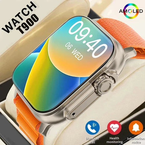Smartwatch T900Ultra LAXASFIT Bluetooth - Chiamate Messaggi Notifiche Fitness
