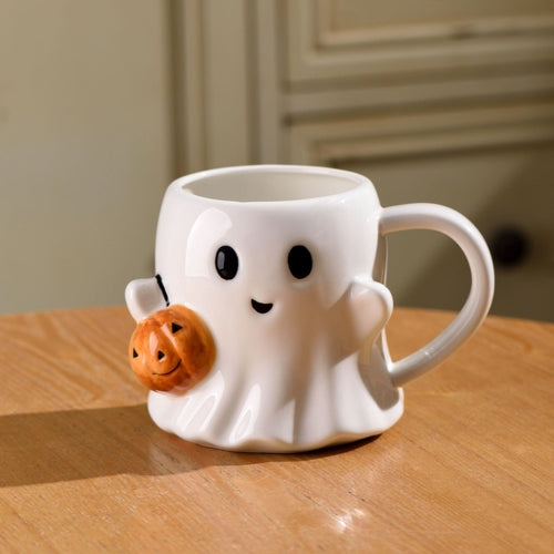Bicchiere Halloween Zucca e Fantasma - Tazza Acqua Creativa Carina