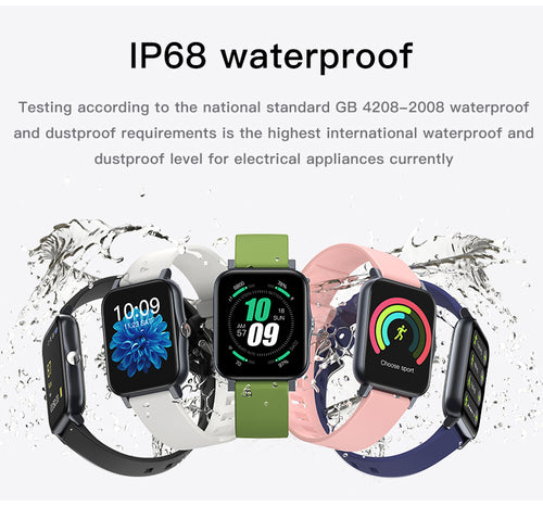Smartwatch IP68 Impermeabile Ultra-Sottile Full Screen - Fitness Tracker Sport