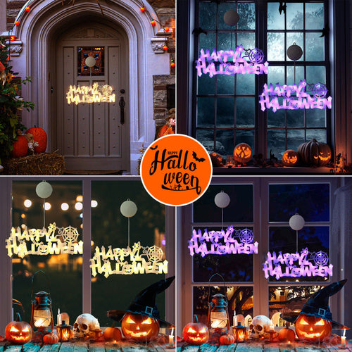 Luce Decorativa Halloween LED per Porta - Targhetta Pendente Luminosa